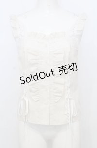 MILK / レース UP キャミ  アイボリー O-25-07-25-036-ML-TO-IG-OS