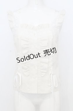 画像1: MILK / レース UP キャミ  アイボリー O-25-07-25-036-ML-TO-IG-OS