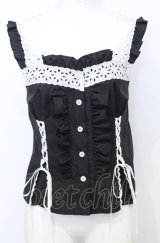 MILK / レース UP キャミ  クロ O-25-07-25-037-ML-TO-IG-OS
