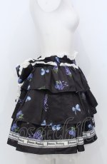 画像2: Jamieエーエヌケー / ゴシックメルトストロベリースカート  クロ×ブルー O-25-07-25-041-LO-SK-IG-ZT548 (2)