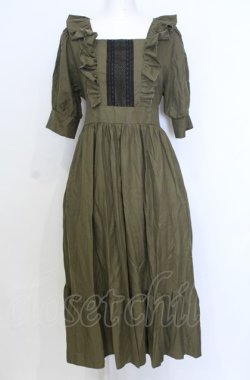 画像1: marcHenTica / シャルロットワンピース  オリーブ O-25-07-25-047-LO-OP-OW-OS