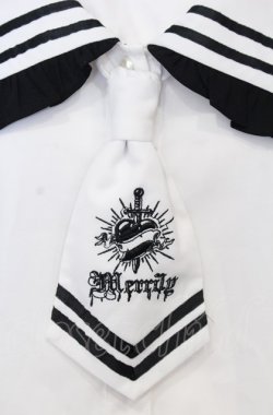 画像2: Jamieエーエヌケー / ゴシック刺繍ネクタイブラウス  シロ O-25-07-25-005-LO-BL-YM-OS