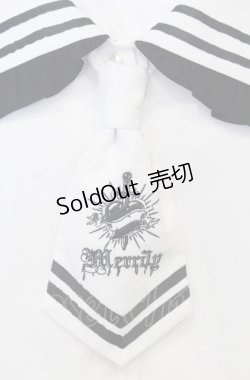 画像2: Jamieエーエヌケー / ゴシック刺繍ネクタイブラウス  シロ O-25-07-25-005-LO-BL-YM-OS