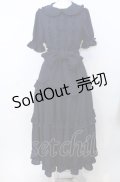 axes femme kawaii / ロマンティックフリルワンピース  ネイビー O-25-07-25-051-AX-OP-IG-OS