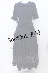 axes femme kawaii / ロマンティックフリルワンピース  ネイビー O-25-07-25-051-AX-OP-IG-OS