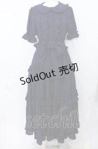 axes femme kawaii / ロマンティックフリルワンピース  ネイビー O-25-07-25-051-AX-OP-IG-OS