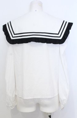 画像4: Jamieエーエヌケー / ゴシック刺繍ネクタイブラウス  シロ O-25-07-25-005-LO-BL-YM-OS