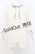 axes femme POETIQUE / フリルボリューム袖ブラウス M キナリ O-25-07-25-006-AX-BL-OW-OS
