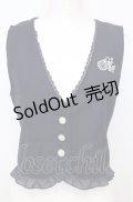 axes femme POETIQUE / 懐中時計刺繍ベスト M ネイビー O-25-07-25-009-AX-TO-OW-OS