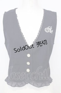 画像1: axes femme POETIQUE / 懐中時計刺繍ベスト M ネイビー O-25-07-25-009-AX-TO-OW-OS