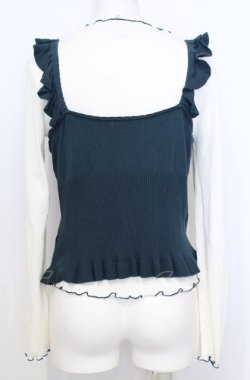 画像4: axes femme POETIQUE / ニットビスチェセットプルオーバー M グリーン×キナリ O-25-07-25-013-AX-TO-OW-OS