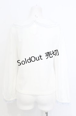 画像3: LIZ LISA / ハートリースリボン刺繍トップス M シロ×サックス O-25-07-25-017-LO-TO-OW-OS