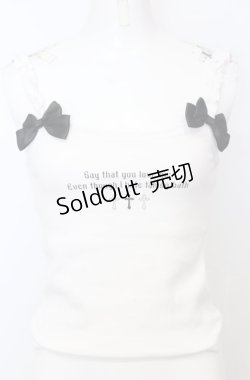画像1: Hauls / お風呂ギライれーすキャミ  オフ×クロ O-25-07-25-020-PU-TO-IG-OS