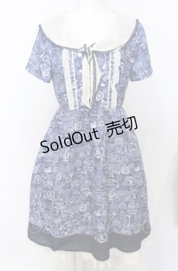 画像1: axes femme POETIQUE / 航海図柄セーラーワンピース M ネイビー O-25-07-25-022-AX-OP-OW-OS