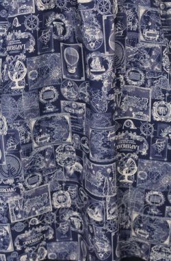 画像2: axes femme POETIQUE / 航海図柄セーラーワンピース M ネイビー O-25-07-25-022-AX-OP-OW-OS