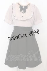 LIZ LISA / ヨークフリルドッキングワンピース  ピンク×クロ O-25-07-25-023-LO-OP-OW-OS