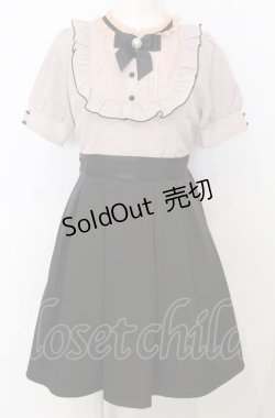 画像1: LIZ LISA / ヨークフリルドッキングワンピース  ピンク×クロ O-25-07-25-023-LO-OP-OW-OS