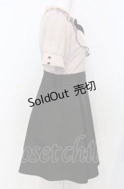 画像2: LIZ LISA / ヨークフリルドッキングワンピース  ピンク×クロ O-25-07-25-023-LO-OP-OW-OS