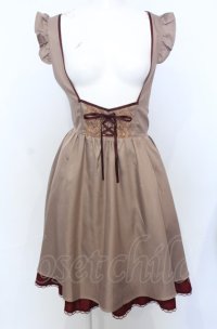axes femme POETIQUE / バックデザインサス付きスカート M ブラウン×ワイン O-25-07-25-025-AX-OP-OW-OS