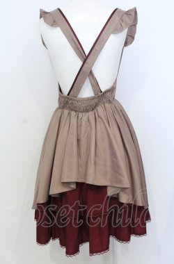 画像3: axes femme POETIQUE / バックデザインサス付きスカート M ブラウン×ワイン O-25-07-25-025-AX-OP-OW-OS