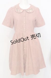axes femme / 薔薇プリントワンピース M アカ O-25-07-25-029-AX-OP-OW-OS