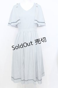 axes femme POETIQUE / ケープデザインワンピース M ブルーグリーン O-25-07-25-030-AX-OP-OW-OS
