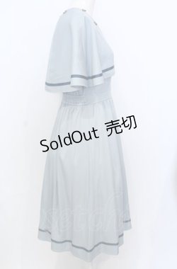 画像2: axes femme POETIQUE / ケープデザインワンピース M ブルーグリーン O-25-07-25-030-AX-OP-OW-OS