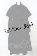 ATELIER BOZ / ケープ付ロングコート  ブラック O-25-07-26-001-EL-CO-IG-OS