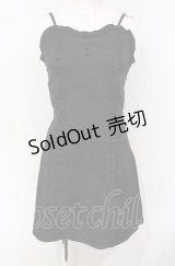 axes femme POETIQUE / セミタイトキャミワンピ  クロ O-25-07-26-028-AX-OP-IG-OS