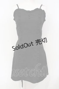 axes femme POETIQUE / セミタイトキャミワンピ  クロ O-25-07-26-028-AX-OP-IG-OS