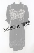 axes femme POETIQUE / ビスチェ付シャツチュニック  クロ×ブラウン O-25-07-26-029-AX-OP-IG-OS