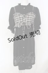 axes femme POETIQUE / ビスチェ付シャツチュニック  クロ×ブラウン O-25-07-26-029-AX-OP-IG-OS