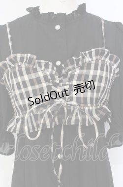 画像2: axes femme POETIQUE / ビスチェ付シャツチュニック  クロ×ブラウン O-25-07-26-029-AX-OP-IG-OS