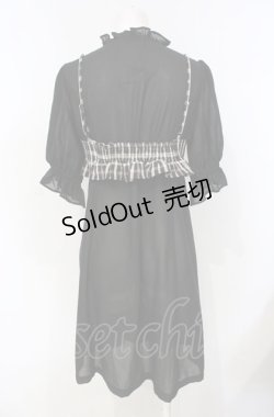 画像3: axes femme POETIQUE / ビスチェ付シャツチュニック  クロ×ブラウン O-25-07-26-029-AX-OP-IG-OS