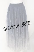 axes femme / グラデレースサーキュラースカート  ネイビー系 O-25-07-26-031-AX-SK-IG-OS