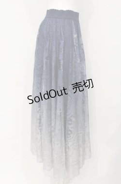 画像2: axes femme / グラデレースサーキュラースカート  ネイビー系 O-25-07-26-031-AX-SK-IG-OS