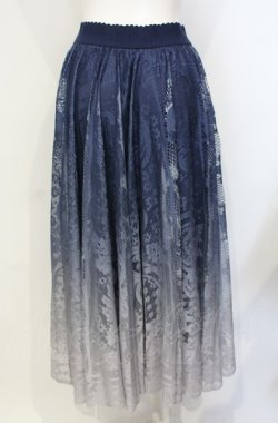 画像3: axes femme / グラデレースサーキュラースカート  ネイビー系 O-25-07-26-031-AX-SK-IG-OS