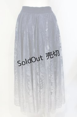 画像3: axes femme / グラデレースサーキュラースカート  ネイビー系 O-25-07-26-031-AX-SK-IG-OS
