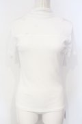 axes femme / シアー半袖トップス  シロ O-25-07-26-036-AX-TO-IG-OS