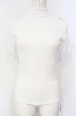 画像1: axes femme / シアー半袖トップス  シロ O-25-07-26-036-AX-TO-IG-ZT509 (1)