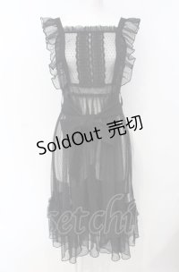 Chalmiere / ドットチュールエプロン  クロ O-25-07-26-037-LO-OP-IG-OS
