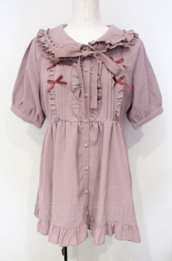 画像1: axes femme POETIQUE / トッピングリボンロングブラウス  ピンク O-25-07-26-039-AX-BL-IG-OS