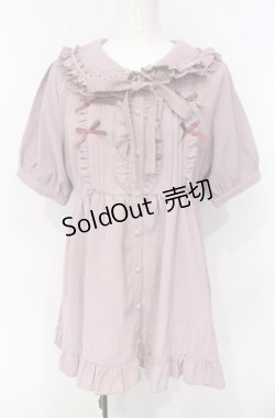 画像1: axes femme POETIQUE / トッピングリボンロングブラウス  ピンク O-25-07-26-039-AX-BL-IG-OS