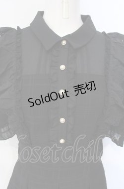 画像2: axes femme POETIQUE / オフショル×チェック切替ワンピース  クロ O-25-07-26-040-AX-OP-IG-OS
