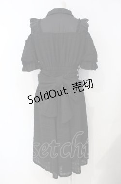 画像4: axes femme POETIQUE / オフショル×チェック切替ワンピース  クロ O-25-07-26-040-AX-OP-IG-OS