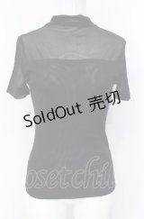 axes femme / シアー半袖トップス  クロ O-25-07-26-043-AX-TO-IG-OS