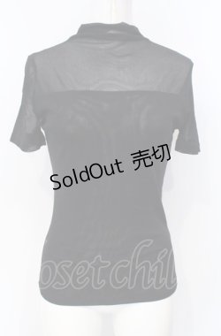 画像1: axes femme / シアー半袖トップス  クロ O-25-07-26-043-AX-TO-IG-OS