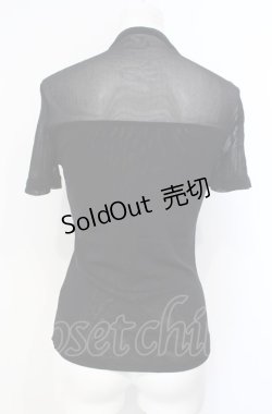 画像2: axes femme / シアー半袖トップス  クロ O-25-07-26-043-AX-TO-IG-OS