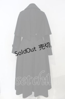 画像4: ATELIER BOZ / キャピレットロングコート  ブラック O-25-07-26-004-EL-CO-IG-OS