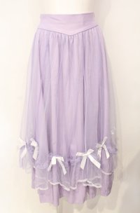 axes femme POETIQUE / マリンチュールリボンスカート  ラベンダー O-25-07-26-048-AX-SK-IG-OS